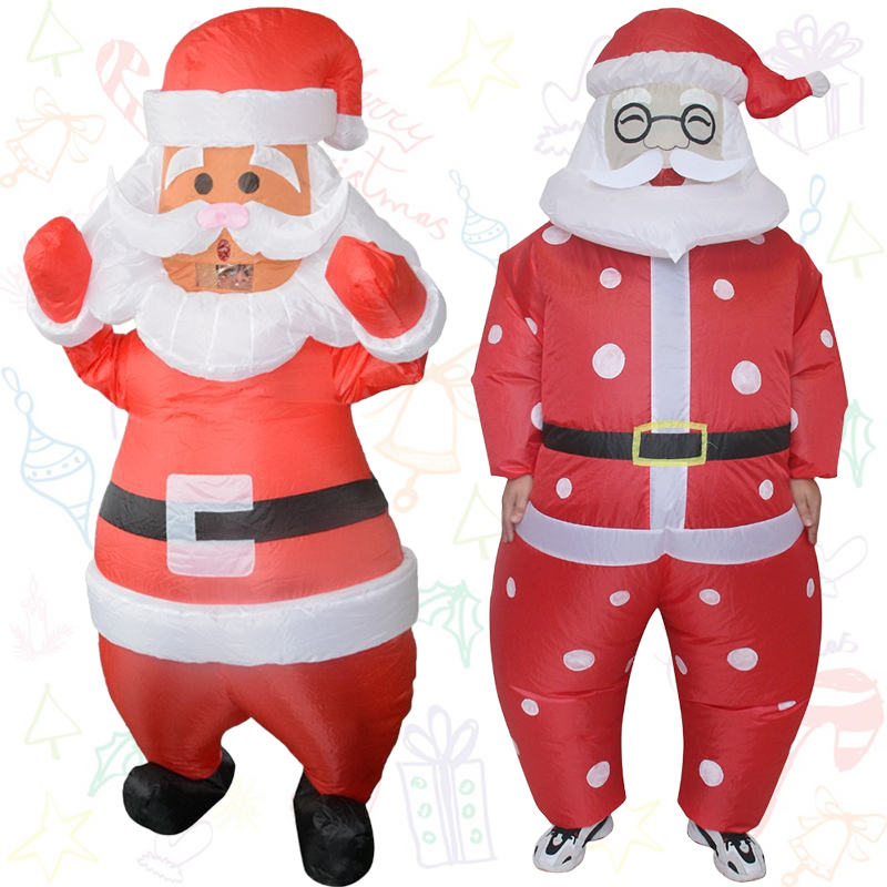 Elf Costume Christmas - Klassiek volwassen kerstman opblaasbaar kostuum kerstvakantie