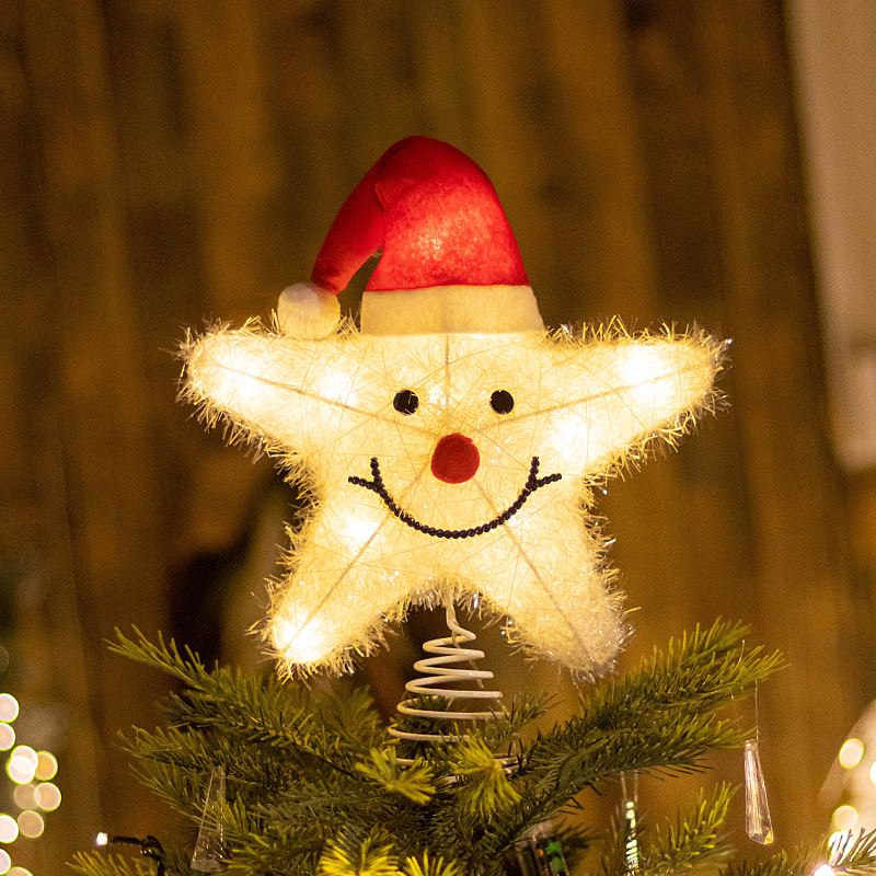 Star Tree Topper - Kerstboom LED Ster Boom Topper Batterij-aangedreven