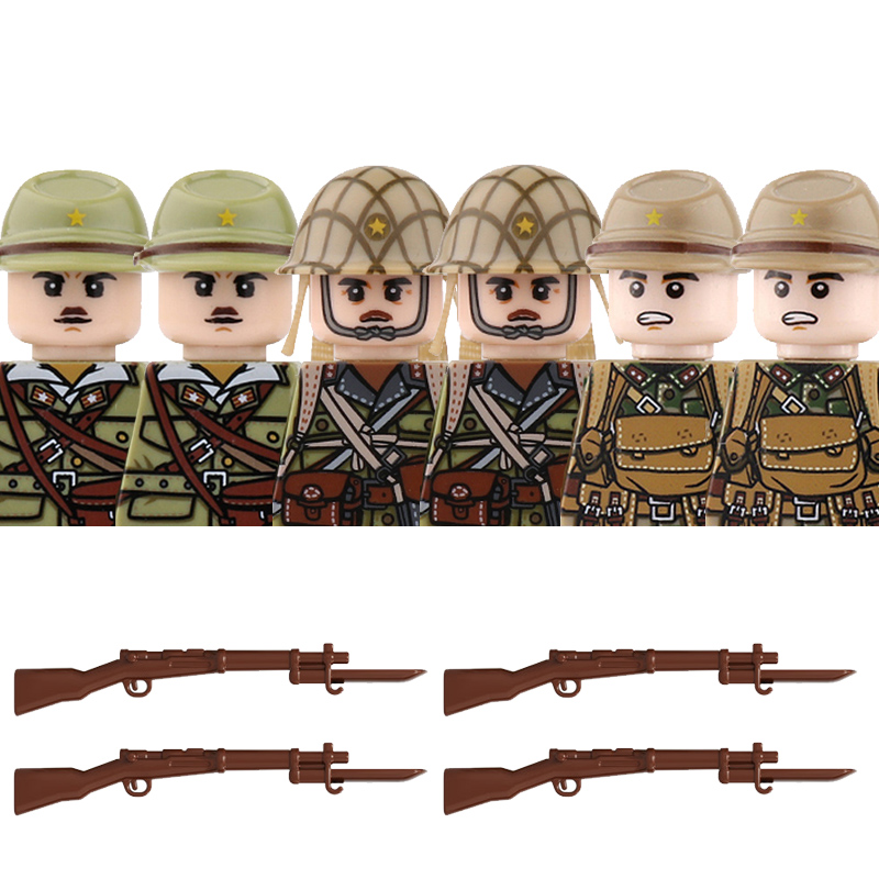 Lego Set City - WW2 Militaire Infanterie Japanse Soldatenfiguren Bouwstenen