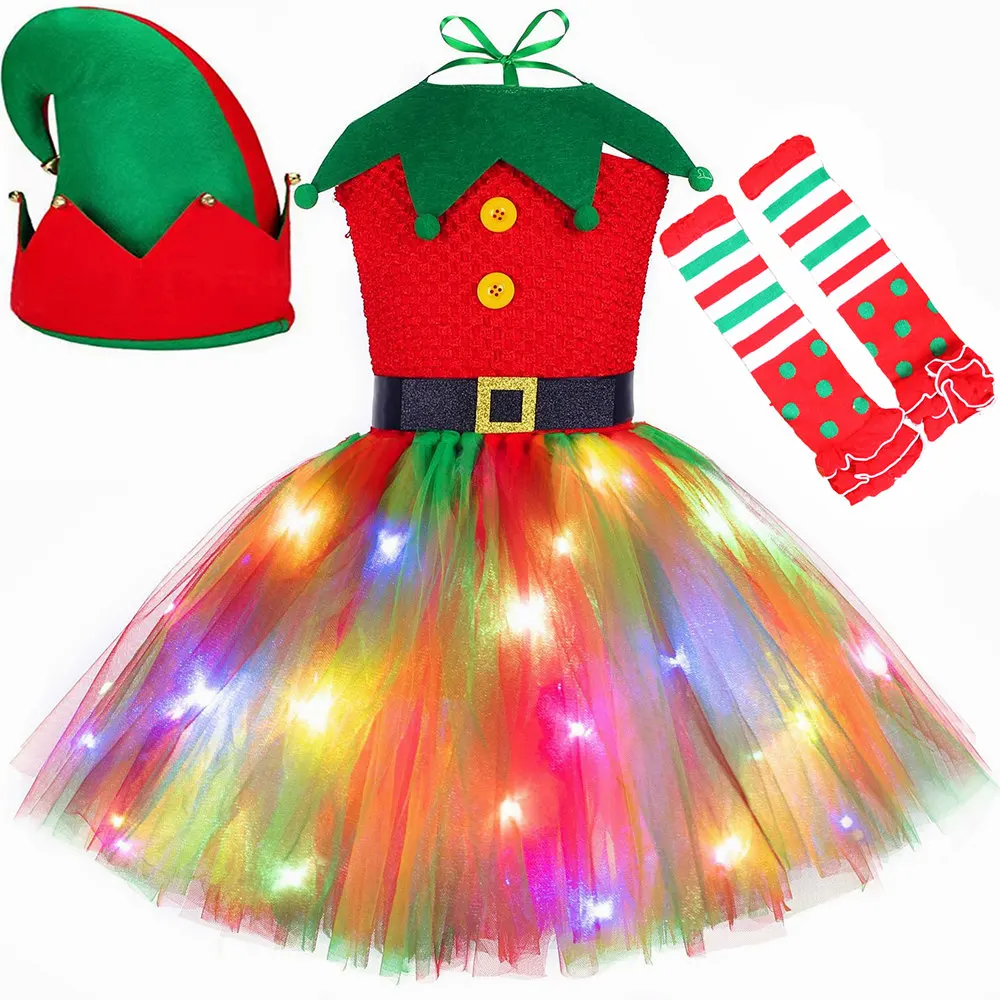 Kerst Tutu Jurk Rood Groen Tul - Elf Costume Christmas recensie en prijs