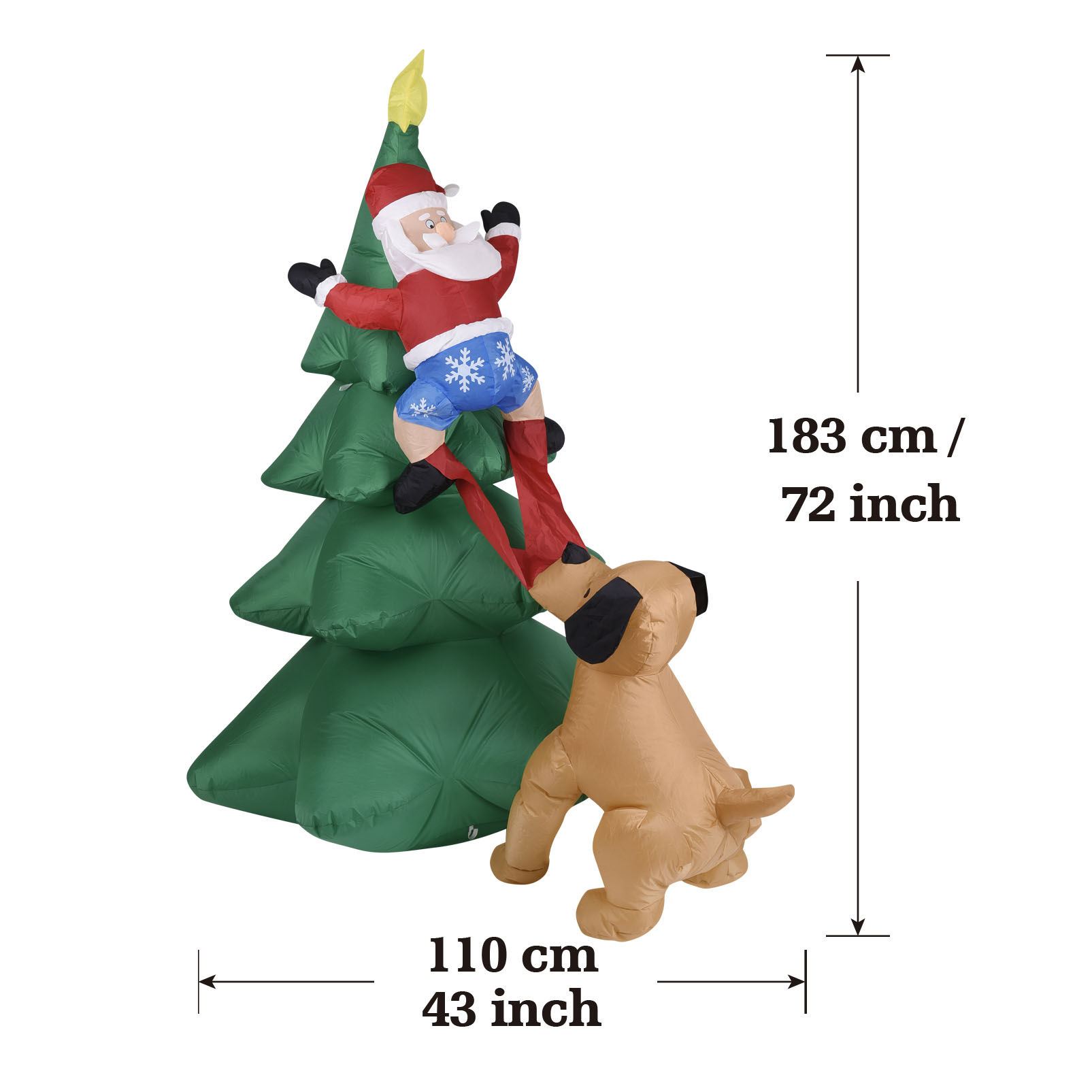 Kerst opblaasbare hond met ker - Christmas Lights Outdoor recensie en prijs
