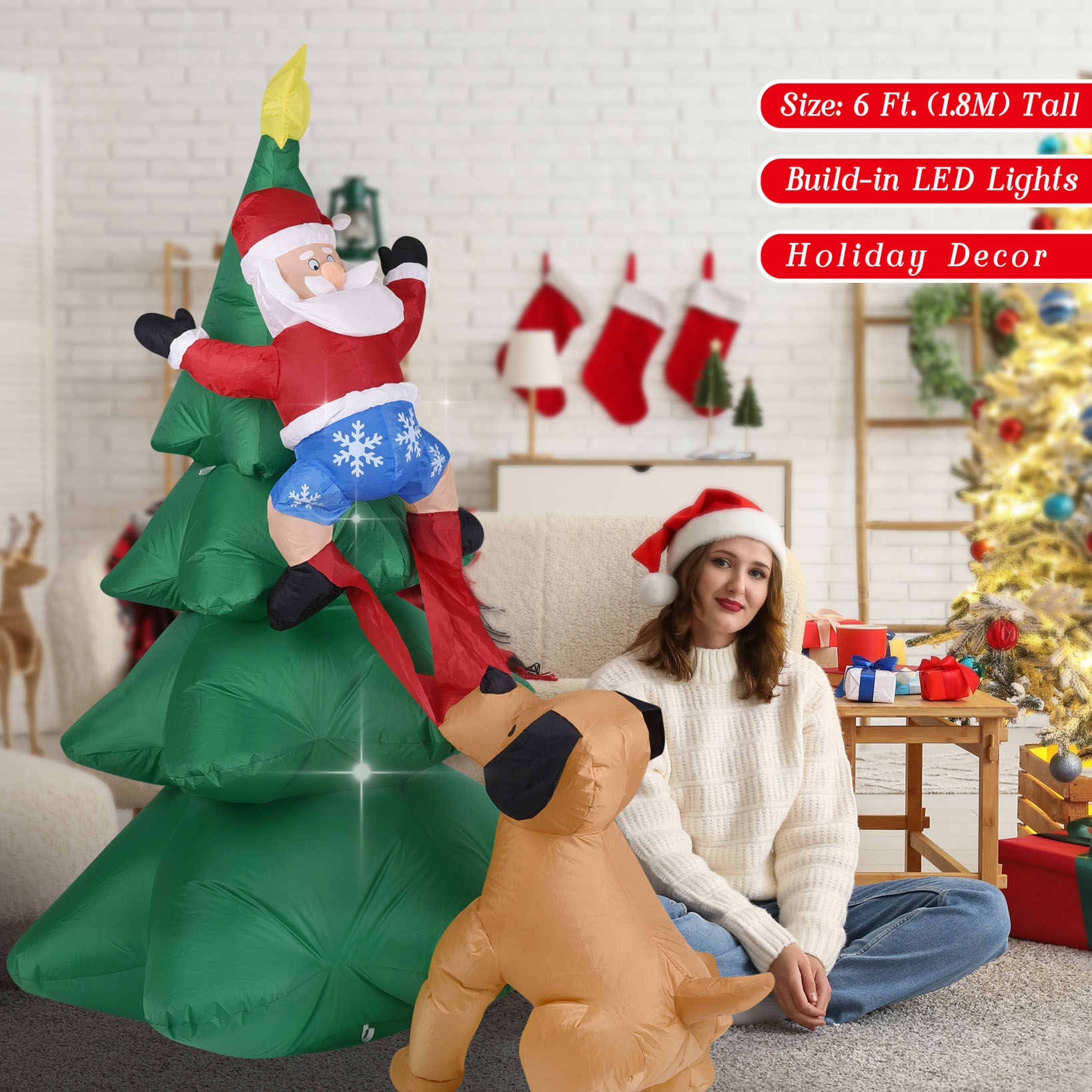 Kerst opblaasbare hond met ker - Christmas Lights Outdoor recensie en prijs