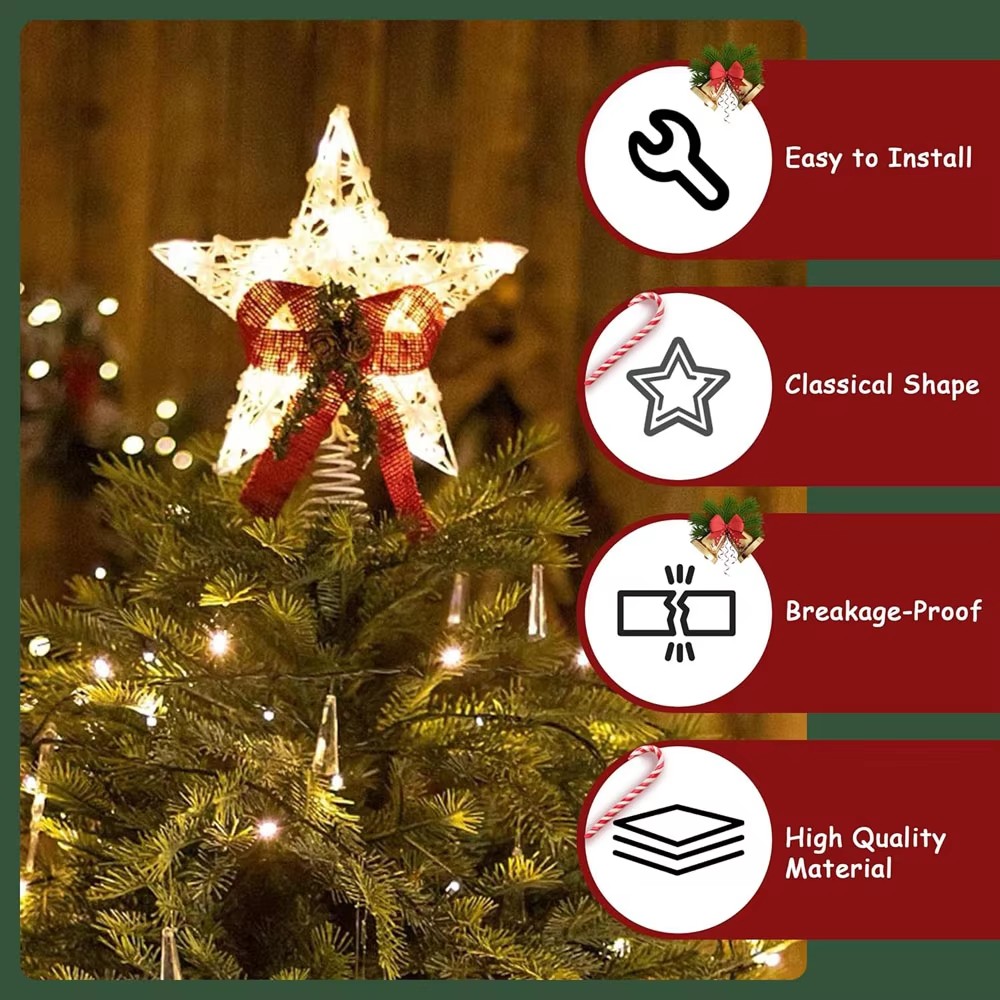 Kerstboom LED Ster Boom Topper - Star Tree Topper recensie en prijs