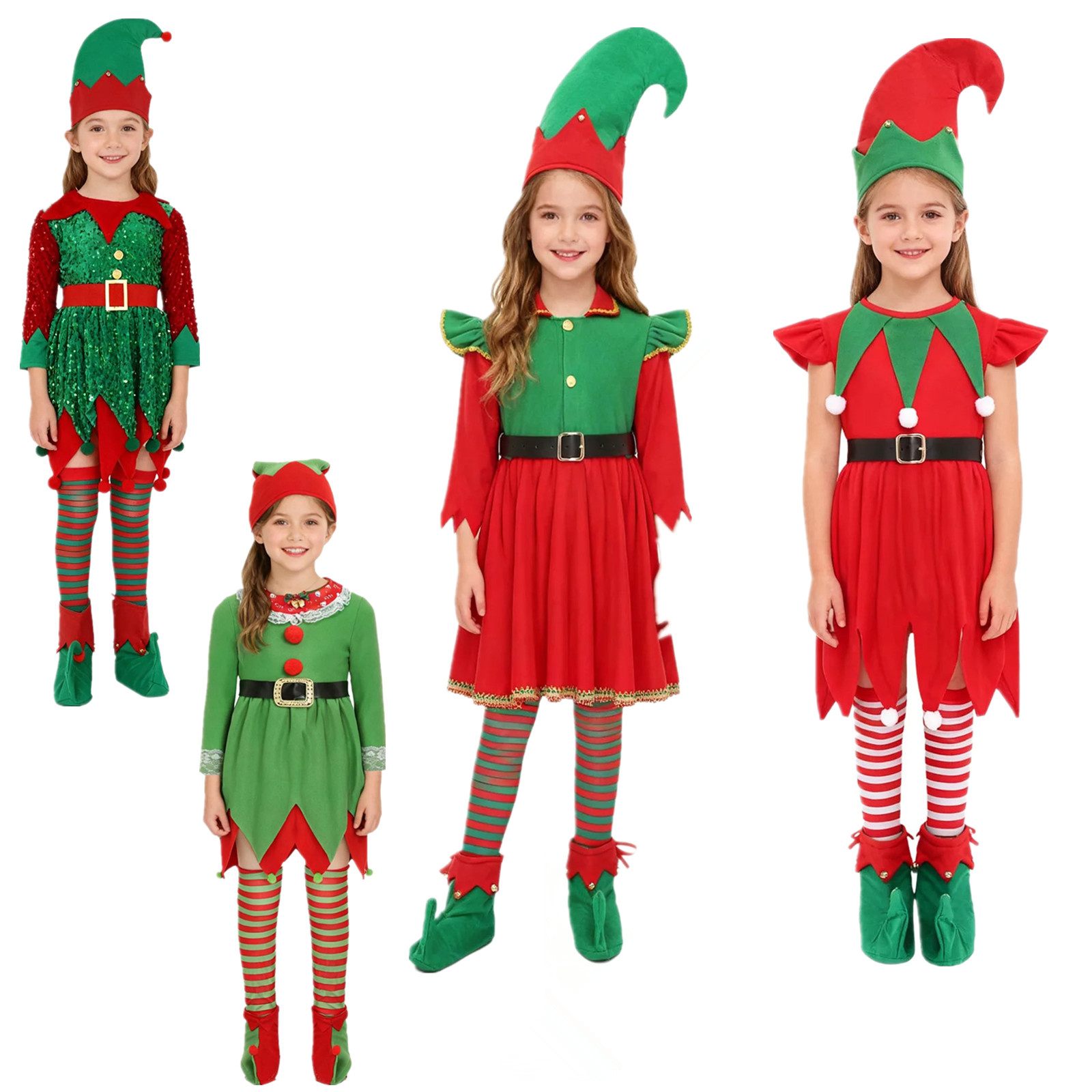 Elf Meisje Kerstkostuum Kerstm - Elf Costume Christmas recensie en prijs