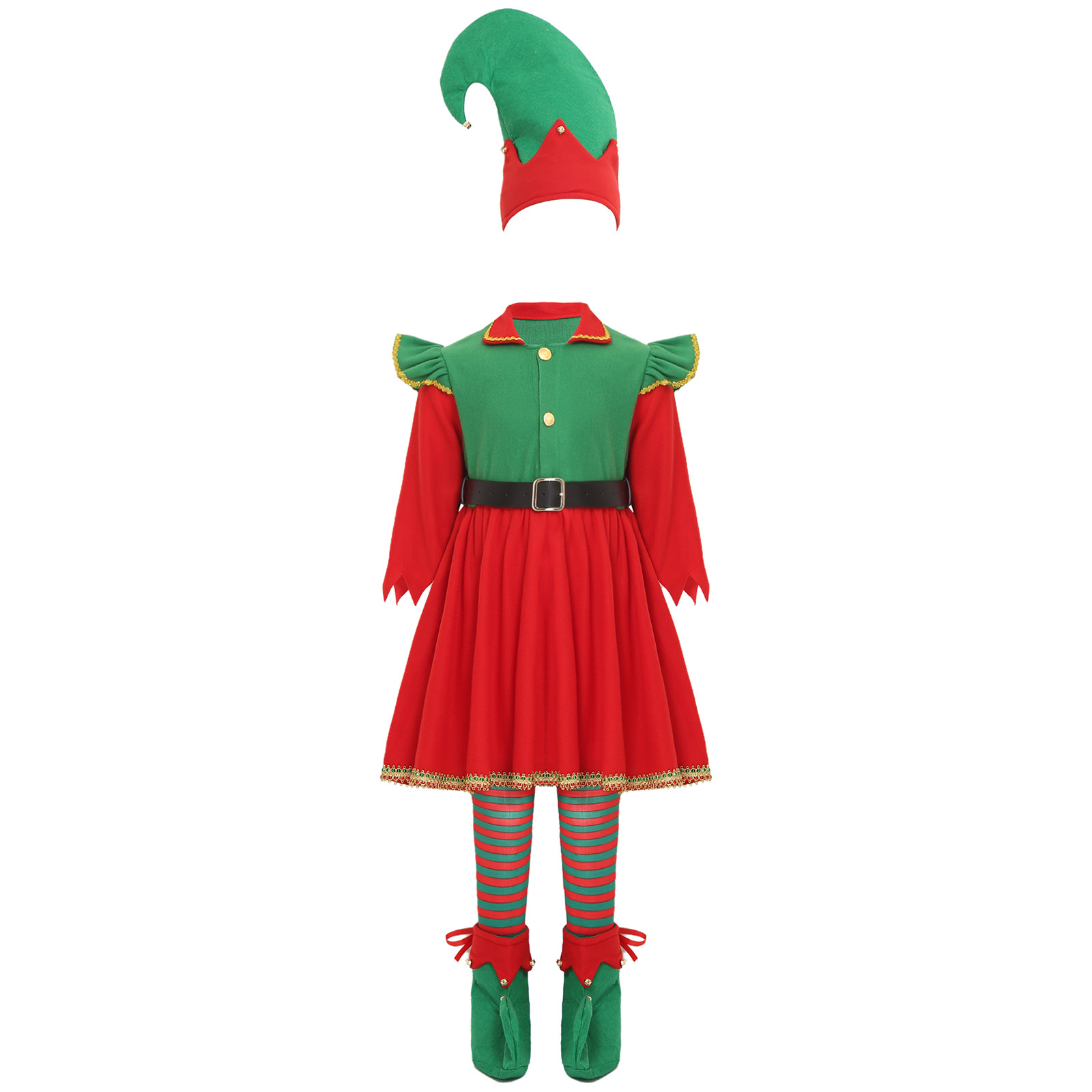 Elf Meisje Kerstkostuum Kerstm - Elf Costume Christmas recensie en prijs