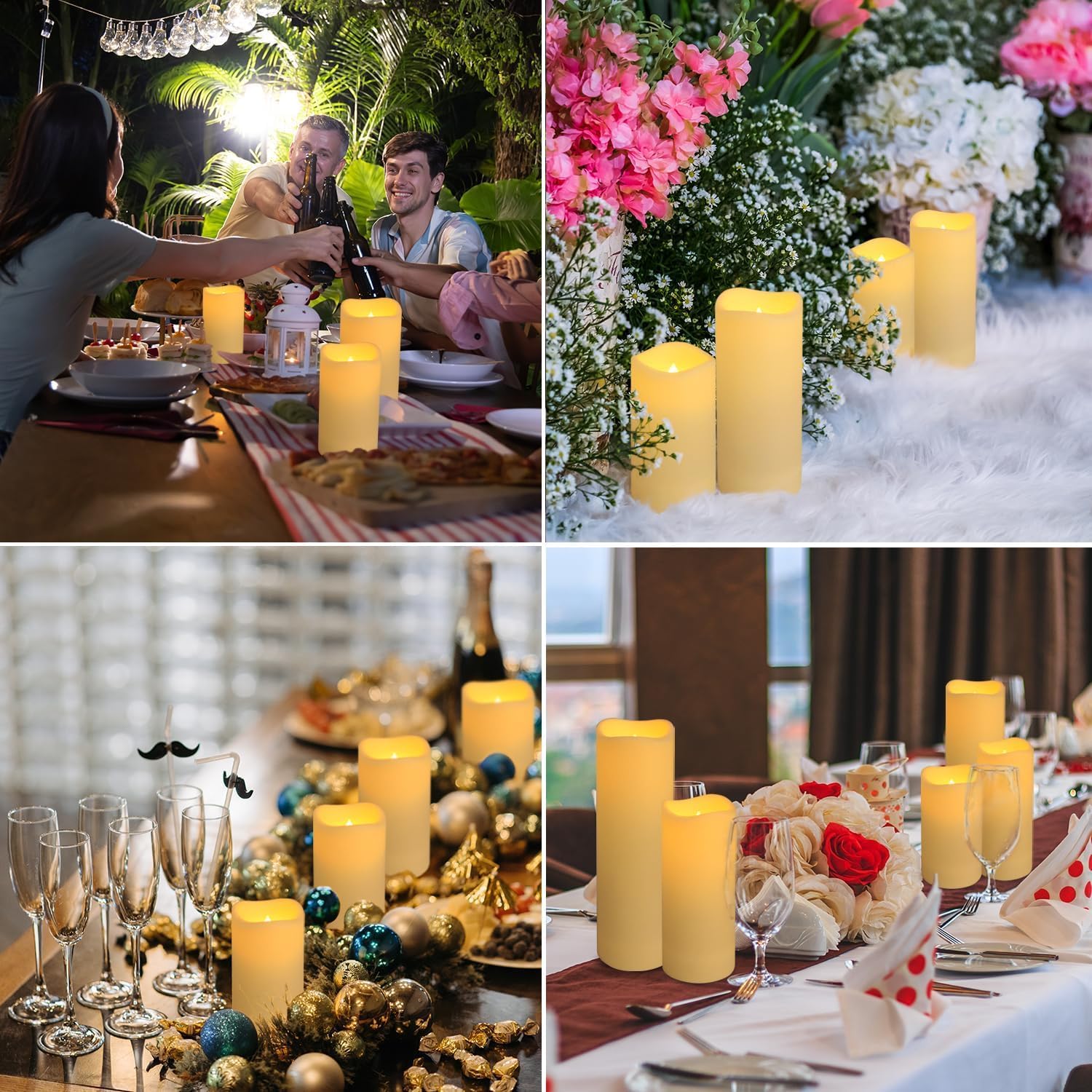 Set van 96 waterdichte buitenk - Holiday Candle Set recensie en prijs
